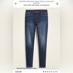Mid-Rise Rockstar Super-Skinny Jeans for Women